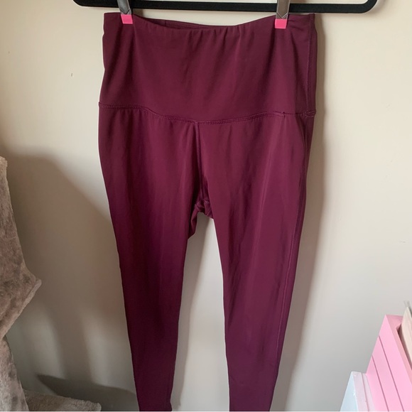 Jed North BRAND NEW Leggings size LARGE Maroon HIGH WAISTED - Picture 8 of 8